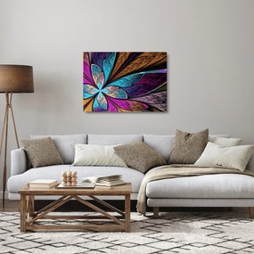 Tablou pe sticlă - Floare, abstracție (70x50 cm)