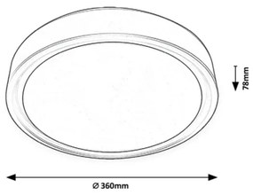 Rabalux - Plafonieră LED RGB dimabilă cu senzor LED/28W/230V + telecomandă