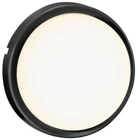 Aplica LED de perete pentru iluminat exterior design modern IP54 Cuba Energy Round negru 2019161003 NL