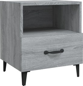 vidaXL Noptieră, gri sonoma, lemn prelucrat