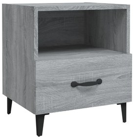 817305 vidaXL Noptieră, gri sonoma, lemn prelucrat