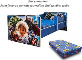 Pat junior Eroi personalizat cu saltea cadou