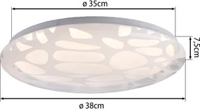 JUST LIGHT. 14009-16 - Plafonieră LED dimerizabilă ART PLAFO LED/20W/230V albă + telecomandă