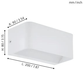 Eglo 98422 - Aplică perete LED SANIA LED/10W/230V