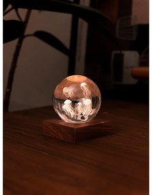 Decorațiune luminoasă maro închis cu USB Amber – Gingko