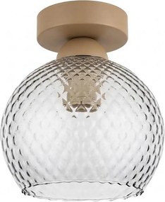 BRILAGI - Plafonieră LED R GLASS 1xE27/60W/230V Ø 18 cm bej/gri fumuriu