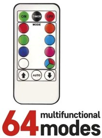 Instalație LED RGB de Crăciun de exterior 96xLED/64 de moduri 15m IP44 + telecomandă