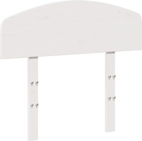 vidaXL Tăblie de pat, alb, 90 cm, lemn masiv de pin