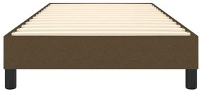 Cadru de pat box spring, maro inchis, 90x190 cm, textil Maro inchis, 25 cm, 90 x 190 cm