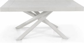 MASA EXTENSIBILA COMFY CU PICIOR METALIC - ALB ANTICHIZAT - 180 CM / 100 CM / 77 CM