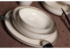 Set de masă 16 piese, bej, porțelan