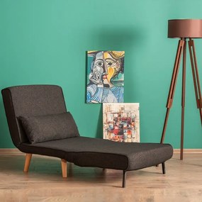 Fotoliu Extensibil,reglabil, Folde, 180 x 80 cm,gri