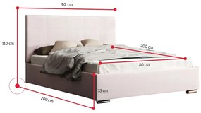 Supermobel Pat single tapițat FOX 4, 80x200, ALASKA 23