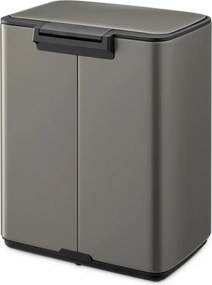 Coș de gunoi gri cu pedală din oțel 12 l Bo – Brabantia