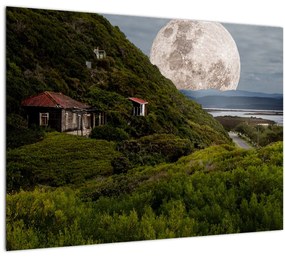 Tablou - peisaj cu luna (70x50 cm)
