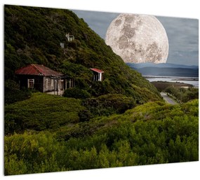 Tablou - peisaj cu luna (70x50 cm), în 40 de alte dimensiuni noi