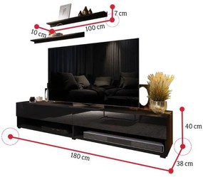 Expedo Set mobilier ELPASO 33, alb/alb luciu
