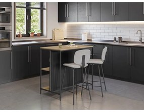 Masă de bar cu aspect de lemn de stejar 60x100 cm Sagi – Marckeric