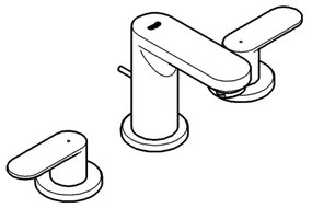 GROHE 20187000-Baterie pentru lavoar cu 3 găuri EUROSMART COSMOPOLITAN DN 15 crom