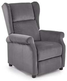 Fotoliu recliner Houston 87883x75x92cm, 30 kg, Gri, Tapiterie