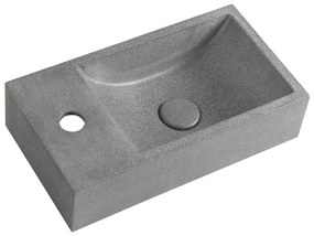 Chiuvetă mică pentru WC gri închis din beton 40x22 cm Crest – Sapho