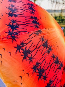 Umbrela de soare portocaliu-rosu, GLEAM 180 cm