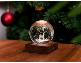 Decorațiune luminoasă maro închis cu USB Amber – Gingko