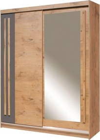 Dulap EFFECT, stejar lancelot, PAL melaminat, cu 2 usi, 175x59x215 cm