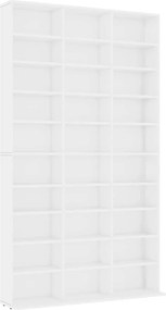 vidaXL Dulap pentru CD-uri, alb, 102x16x177,5 cm, lemn compozit