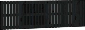 vidaXL Tăblie de pat pentru perete, negru, 185x3x60 cm, lemn masiv pin