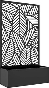 Outsunny Jardinieră cu paravan și spalier pentru plante cățărătoare, tavă pentru flori - dim.  61L x 23l x 113H cm | Aosom Romania