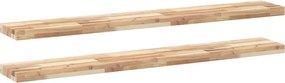 vidaXL Rafturi plutitoare 2 buc. 120x20x4cm lemn masiv acacia netratat