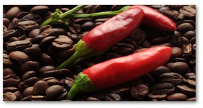 Tablou sticlă acrilică Chilli și cafea
