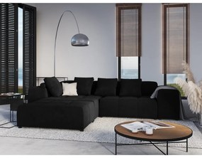 Spătar pentru canapea modulară negru cu tapițerie din catifea Rome Velvet - Cosmopolitan Design