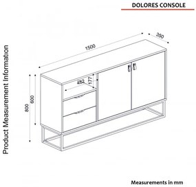 Consola Dolores Sapphire-Antracit