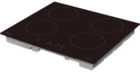 Tesla HI6401MB, 7200W, 4 zone, 9 trepte, Cronometru, Indicator de căldură reziduală, Protecție copii, Negru