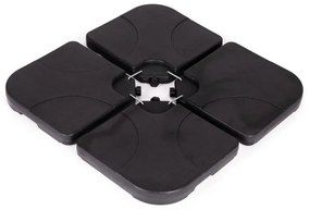 Suport de umbrelă de soare cu bază în cruce, 60 l, negru