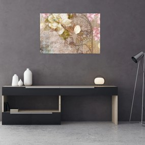 Tablou - Ornament de flori (90x60 cm)