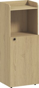 HOMCOM Dulap pentru baie de nișă cu dulap, raft deschis, raft reglabil, dulap pentru baie, 40 x 31 x 104 cm, stejar galben | Aosom Romania