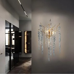 Aplică de cristal 3xG9/40W/230V auriu