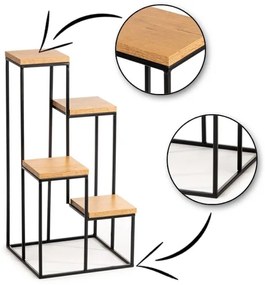 Suport pentru flori KASKADA 70x34 negru/maro