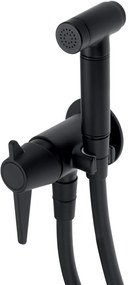 Baterie bideu incastrata cu para de dus, negru, Deante Silia Negru