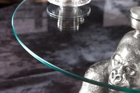 Masuta auxiliara design unicat Kong 60cm, argintiu A-45435 VC