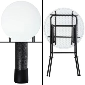 Deuba Masă de bar pliabilă Ø72 cm - albă
