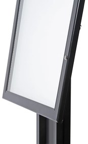 Vitrina meniului cu iluminare LED 4 x A4, negru