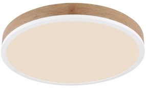 Plafoniera LED aluminiu alb, MDF aspect de lemn DORO 45cm