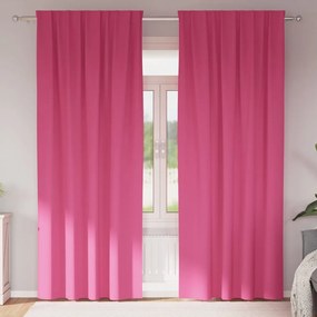 vidaXL Perdele cu perdele 2 pcs Roz intens 225 x 140 cm Poliester