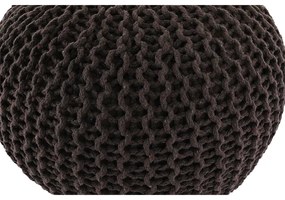 Pouf tricotat bumbac Culoare Maro, TAMAN TYP 2