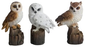 Statuete de grădină din polirășină 3 buc. Owl – Esschert Design