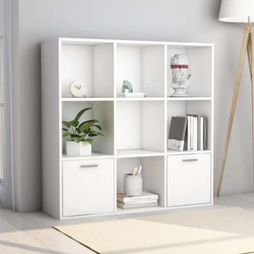 801116 vidaXL Bibliotecă, alb, 98 x 30 x 98 cm, lemn prelucrat